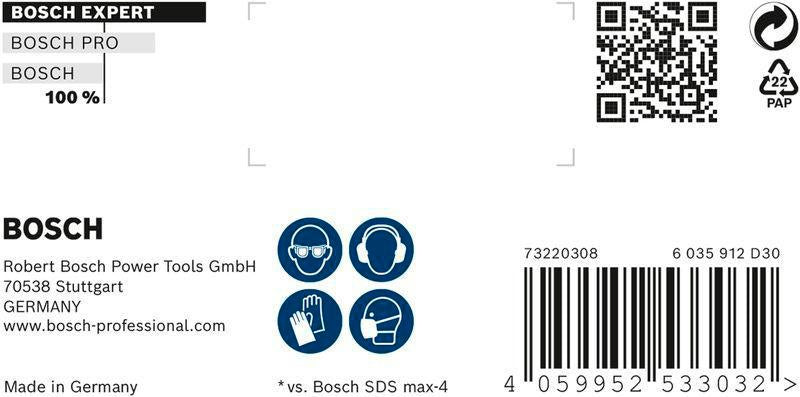 Bosch Hammerbohrer Expert SDS max-8X Ø12 mm, Arbeitslänge 200 mm, Gesamtlänge 340 mm