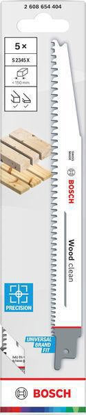 Bosch Säbelsägeblatt S 644 D, 150 mm, HCS, für Holz, Span, MDF und Kunststoff, 5er Pack