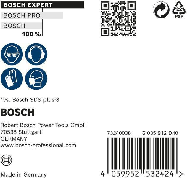 Bosch Expert SDS-7X Hammerbohrer 5 mm, 10 Stück, SDS-plus, Carbide Technology