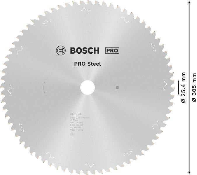 BOSCH Kreissägeblatt PRO Steel HLTCG 254 mm, 52 Zähne, für Metall-Gehrungssägen