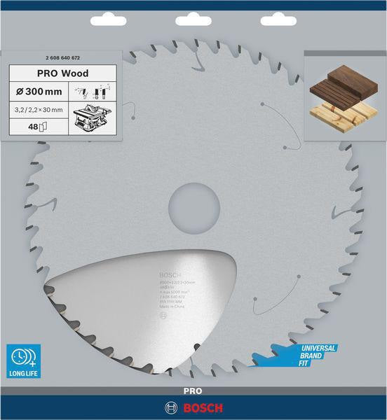 Bosch Kreissägeblatt PRO Wood AD 160 mm Z24 WZ für präzise Holzschnitte