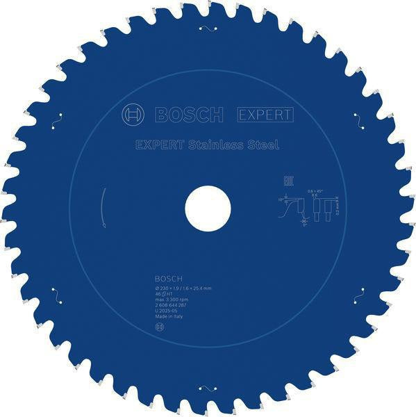 Bosch EXPERT Stainless Steel Kreissägeblatt 230 mm, 46 Zähne, für Edelstahl