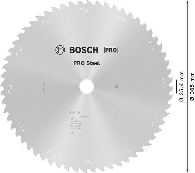 BOSCH Kreissägeblatt PRO Steel HLTCG 254 mm, 52 Zähne, für Metall-Gehrungssägen