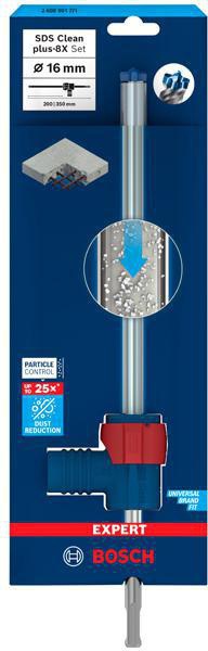 BOSCH Hammerbohrer-Set EXPERT SDS Clean plus-8X, 12 mm, 350 mm, Staubabsaugung