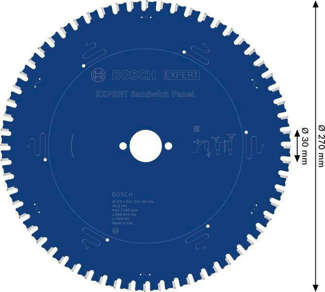 Bosch Kreissägeblatt Expert for Sandwich Panel 235 mm, 50 Zähne, HM, MTCG, Bohrung 30 mm