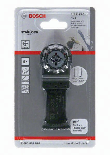 BOSCH Tauchsägeblatt AIZ 32 EPC, 32 mm, HCS, Starlock, für präzise Holz-Tauchschnitte