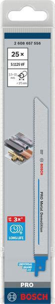 Bosch Säbelsägeblatt S 1122 EF, 225 mm, Bi-Metall, 5 Stück, für Metall und Rohre