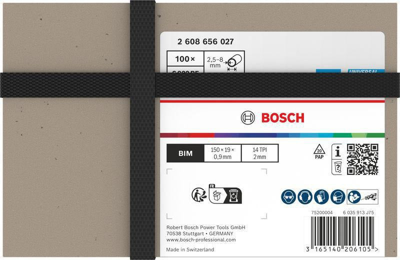 Bosch Säbelsägeblatt S 1122 EF, 225 mm, Bi-Metall, 5 Stück, für Metall und Rohre