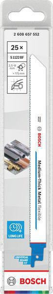 Bosch Säbelsägeblatt S 1122 EF, 225 mm, Bi-Metall, 5 Stück, für Metall und Rohre