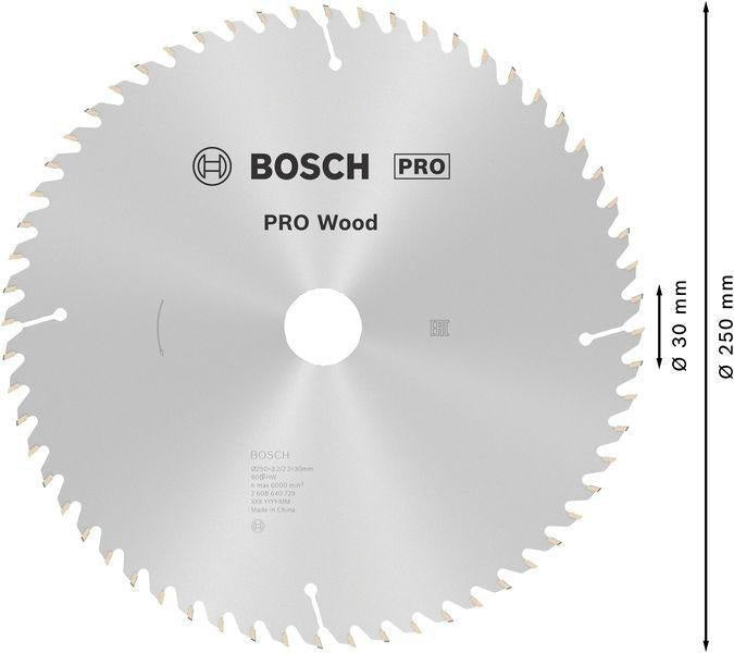 Bosch Kreissägeblatt PRO Wood AD 160 mm Z24 WZ für präzise Holzschnitte