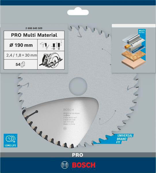BOSCH Kreissägeblatt Multi Material 160 mm 42 Zähne HLTCG für Holz, Aluminium und Kunststoff