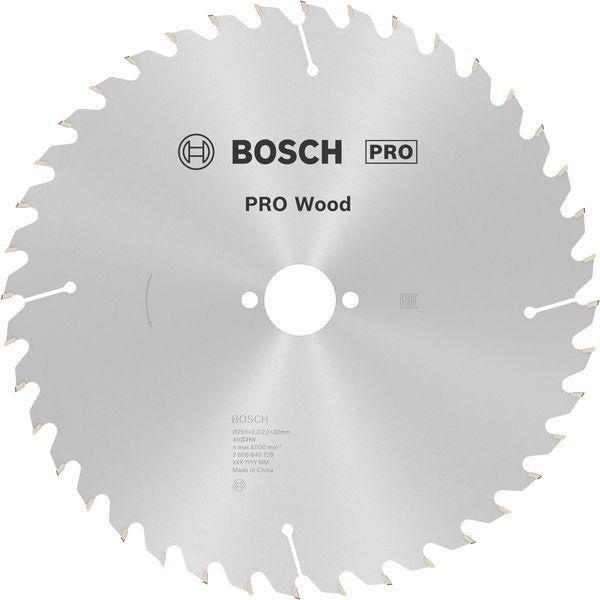 Bosch Kreissägeblatt PRO Wood AD 160 mm Z24 WZ für präzise Holzschnitte