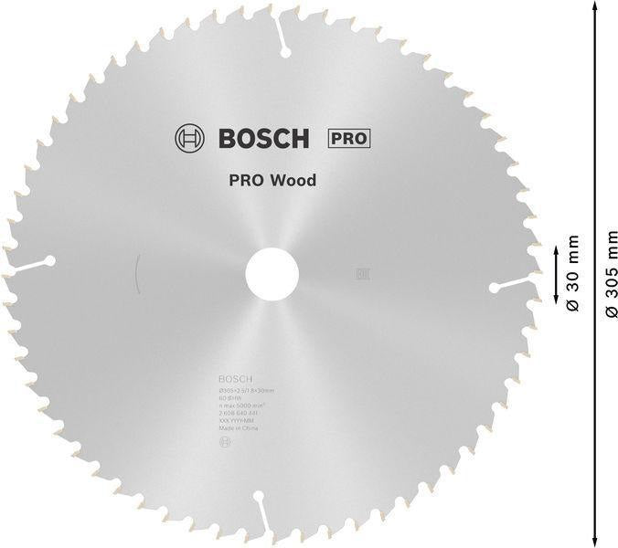 Bosch Kreissägeblatt PRO Wood AD 160 mm Z24 WZ für präzise Holzschnitte