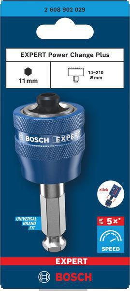 BOSCH Adapter EXPERT Power-Change Plus Hex 8,7 mm (3/8) ohne Bohrer – Schnellwechsel für Lochsägen
