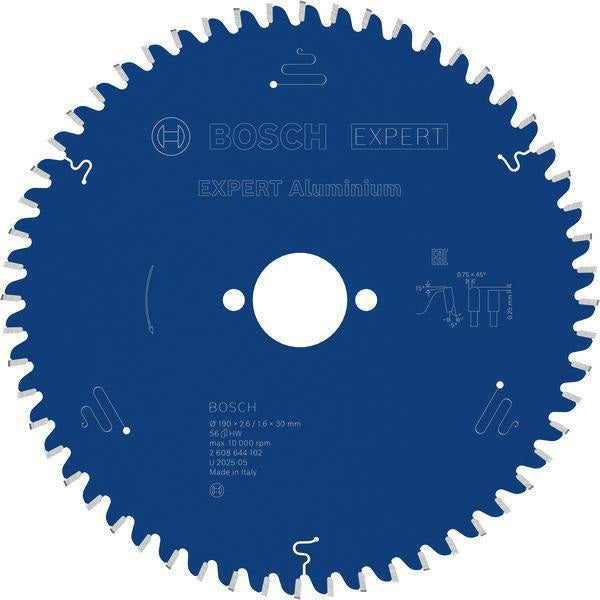 BOSCH Kreissägeblatt EXPERT for Alu.AD 160 mm Z.52 HLTCG für saubere Aluminium-Schnitte