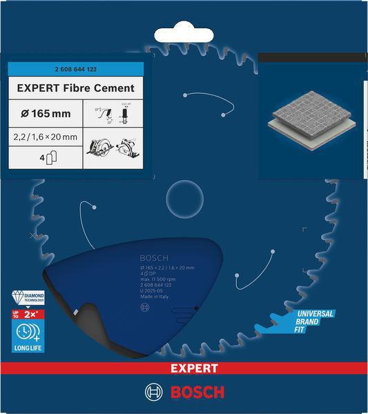 BOSCH Kreissägeblatt Expert for Fibre Cement AD 160 mm Z4 TCG – Für Faserzement