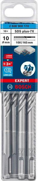 Bosch Expert SDS-7X Hammerbohrer 5 mm, 10 Stück, SDS-plus, Carbide Technology