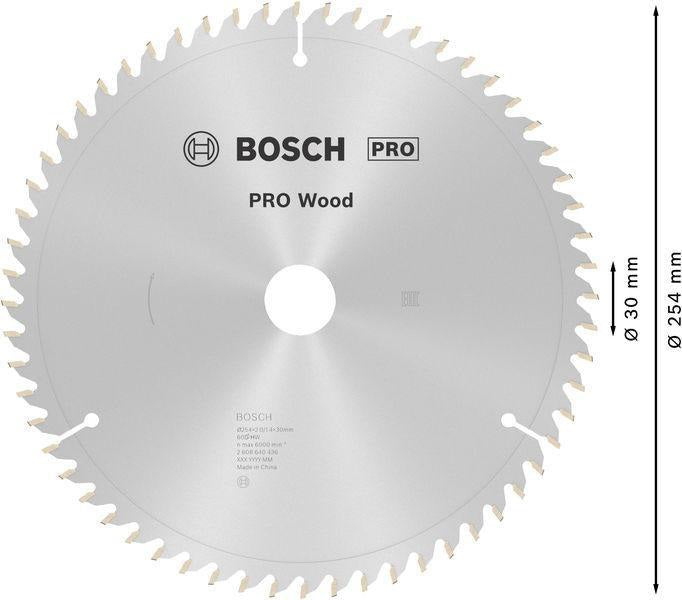 Bosch Kreissägeblatt PRO Wood AD 160 mm Z24 WZ für präzise Holzschnitte
