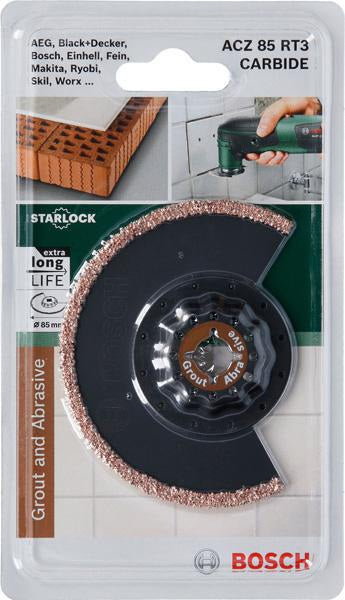 Bosch Segmentsägeblatt ACZ 85 RT3 Carbide-RIFF Starlock 85 mm für Mörtel und Abrasive