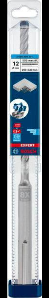 Bosch Hammerbohrer Expert SDS max-8X Ø12 mm, Arbeitslänge 200 mm, Gesamtlänge 340 mm