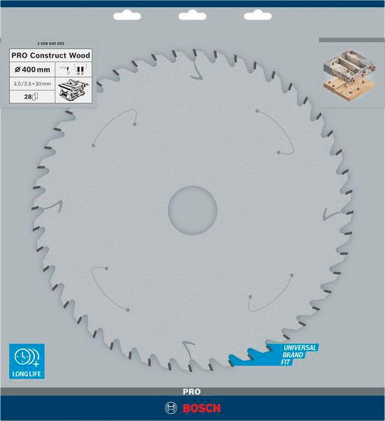 Bosch Kreissägeblatt Construct Wood AD 315 mm Z.20 WZ – Für Baustellenholz mit Fremdkörpern