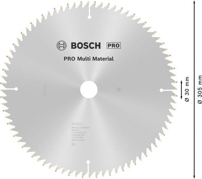 BOSCH Kreissägeblatt 300 mm 96 Zähne HLTCG für Aluminium, Kunststoff und Holz