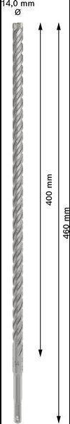 Bosch Hammerbohrer PRO SDS plus-5X, Ø 10,0 mm, Arbeitslänge 100 mm, SDS plus, Vierschneider für Stahlbeton