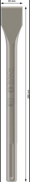 BOSCH Flachmeißel SDS-max 280 mm mit 25 mm Schneidenbreite für Stemm- und Abrissarbeiten