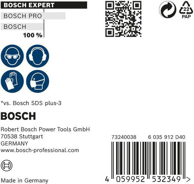 Bosch Expert SDS-7X Hammerbohrer 5 mm, 10 Stück, SDS-plus, Carbide Technology