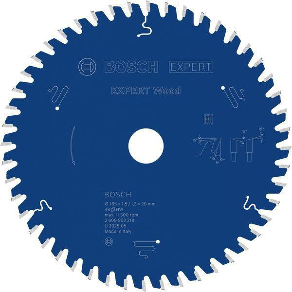 Bosch Kreissägeblatt EXPERT Wood AD 165 mm Z.32 WZ für präzise Holzschnitte