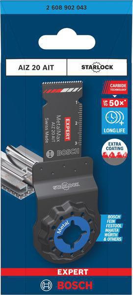 Bosch Tauchsägeblatt AIZ 20 AIT Expert MetalMax – 20 mm, Starlock, für Stahl & Edelstahl