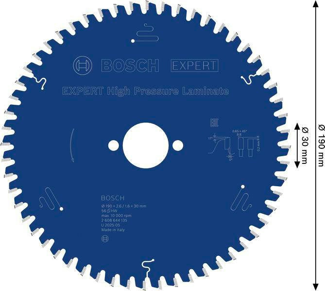 BOSCH Kreissägeblatt Expert for High Pressure Laminate 160 mm Z48 TR-F für saubere Schnitte