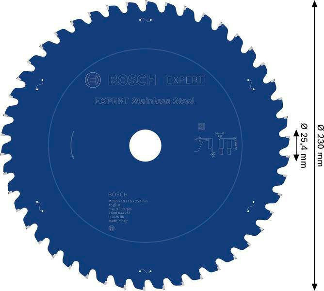 Bosch EXPERT Stainless Steel Kreissägeblatt 230 mm, 46 Zähne, für Edelstahl