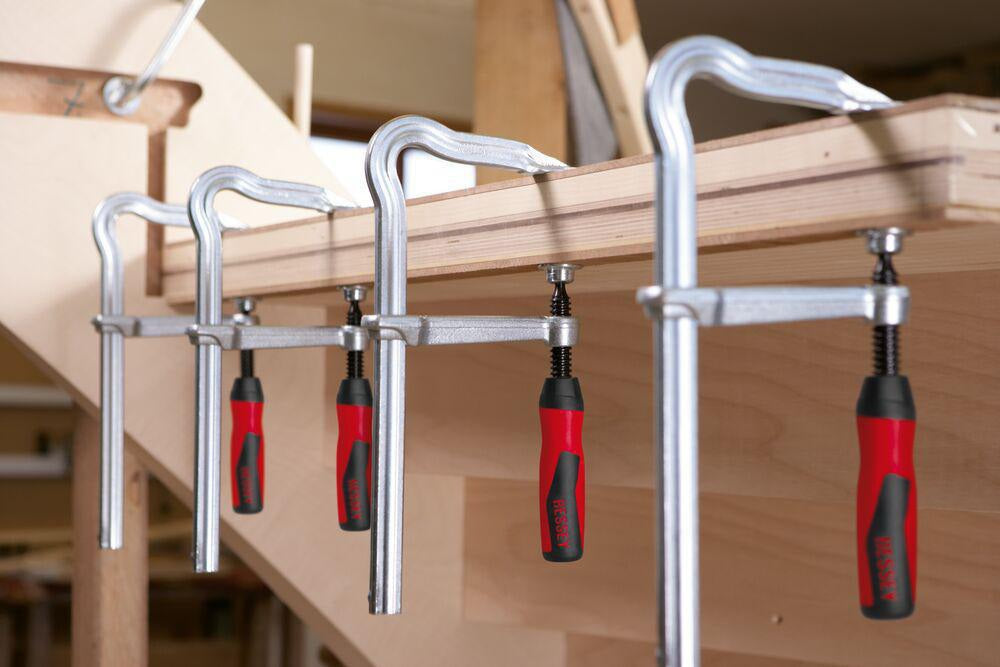 BESSEY Ganzstahlschraubzwinge OMEGA Spannweite 160 mm Ausladung 80 mm 2-K-Griff