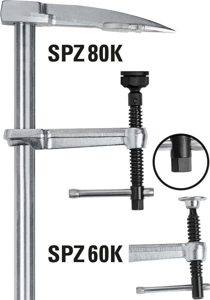 BESSEY Sparrenzwinge SPZ Spannweite 600 mm Ausladung 120 mm mit einschlagbarer Spitze