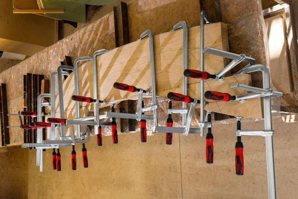 BESSEY Ganzstahlschraubzwinge GZ-2K, Spannweite 120 mm, Ausladung 60 mm, 2-K-Griff, bis 6.000 N Spannkraft
