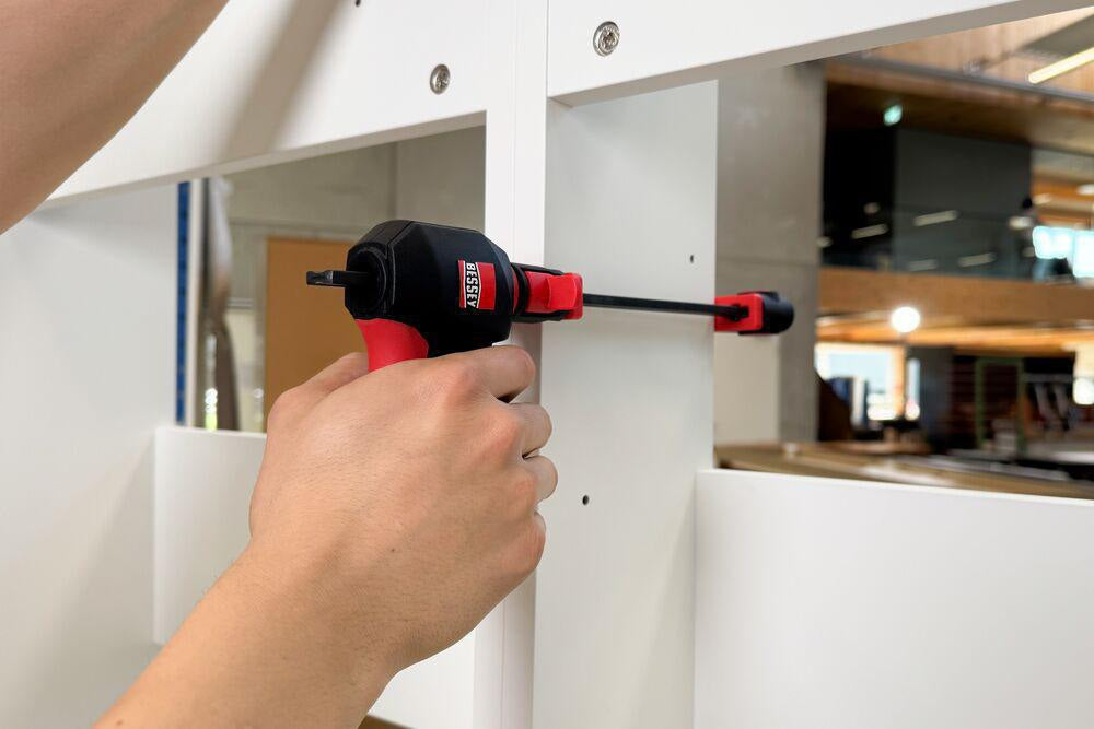 BESSEY Einhandzwinge EZ360-15 mit 360° Dreh-Mechanismus, 150 mm Spannweite, 1400 N Spannkraft