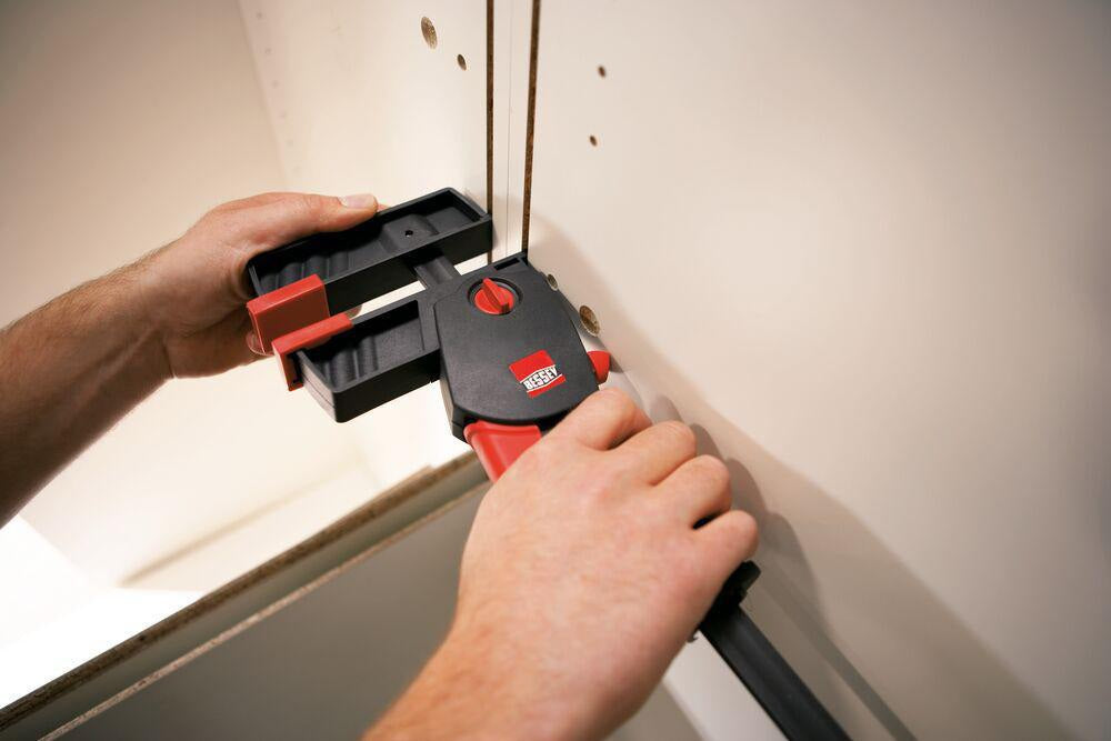 BESSEY Einhandzwinge DuoKlamp 30-8 – Spann- und Spreizfunktion, 300 mm Spannweite, 85 mm Ausladung