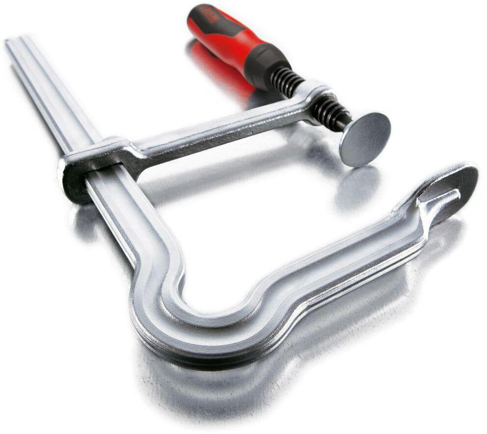 BESSEY Ganzstahlschraubzwinge OMEGA Spannweite 160 mm Ausladung 80 mm 2-K-Griff