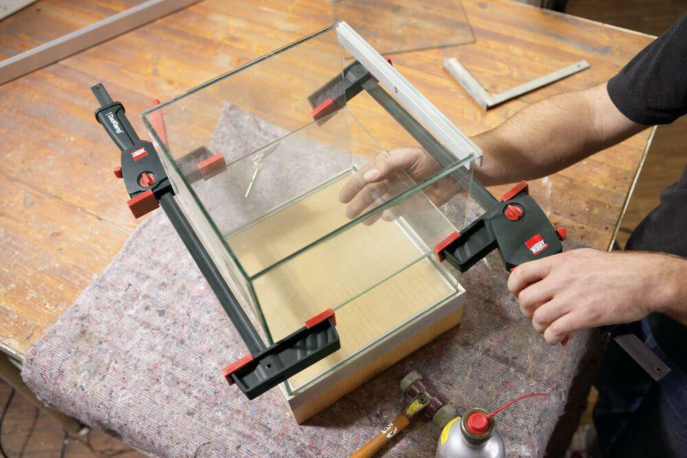 BESSEY Einhandzwinge DuoKlamp 30-8 – Spann- und Spreizfunktion, 300 mm Spannweite, 85 mm Ausladung