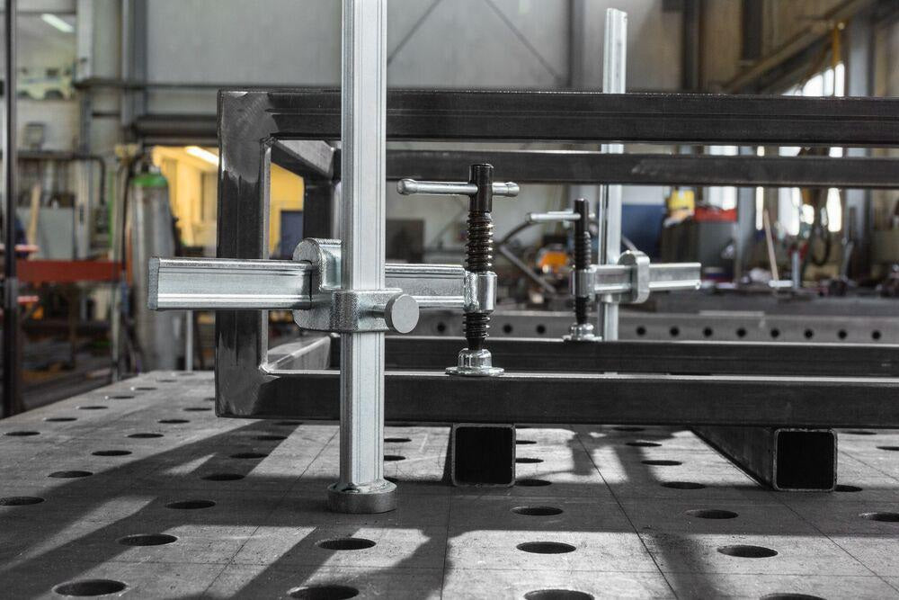BESSEY Spannelement TWV mit variabler Ausladung für Schweißtische – max. 200 mm Spannweite