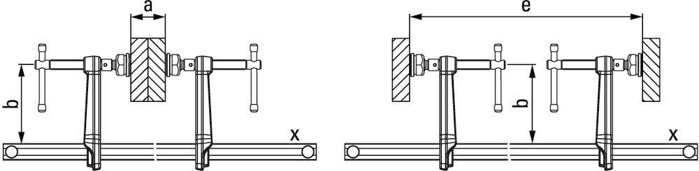 BESSEY Hochleistungszwingenset SLV/GSV Spannweite 1000 mm Ausladung 120 mm Knebel