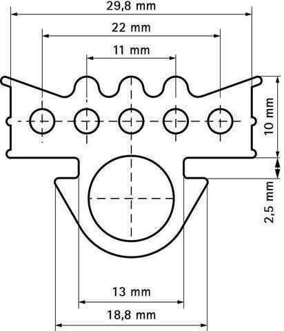Walraven Schienendämmprofil EPDM 31x22 DIN 4109 schwarz für RapidRail – 30 Meter