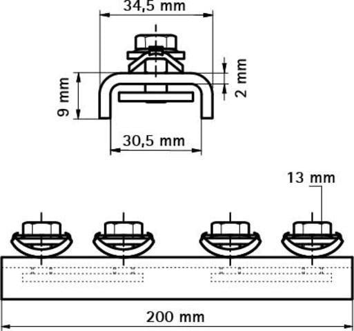 Walraven Schienenverbinder RapidRail ev 200x35x25 – Stahl, verzinkt, für C-Profil