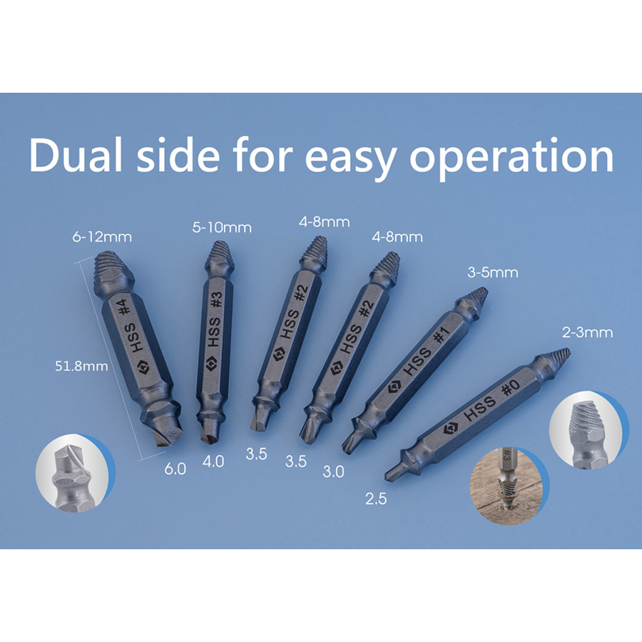 KING TONY Profi-Werkzeuge - Schraubenabzug-Set - 6 tlg. 11406SQ