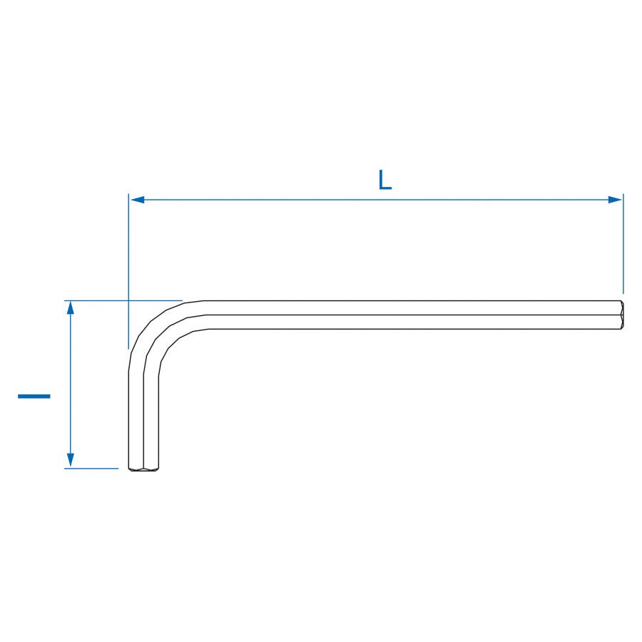 KING TONY Profi-Werkzeuge - Winkel-6-Kantschlüssel, metrisch - 24 mm 114524MR