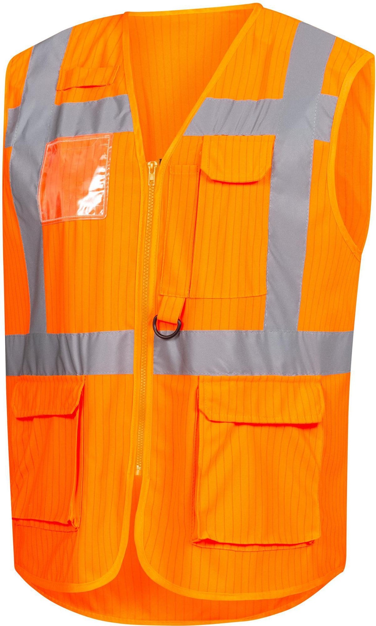 NITRAS Warnweste 7118 Gr. XXL neonorange – EN ISO 20471 Kl. 2, EN 1149, mit Reflexstreifen
