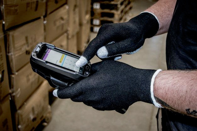 NITRAS Handschuhe SMART SWIPE Gr.10 schwarz/weiß EN 388 PSA II – Touchscreenfähig