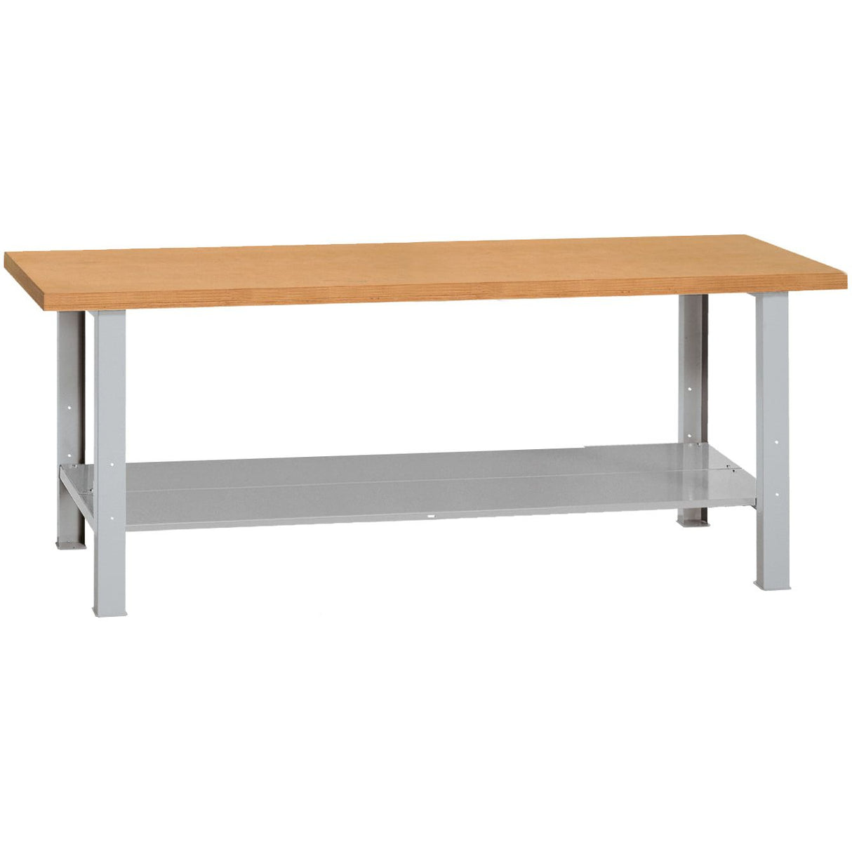 Kraftwerk „Made in Germany“ MODULAR 2000 mit Bodenblech, Arbeitsplatte Buche, B 2000 x H 840 x T 700 mm