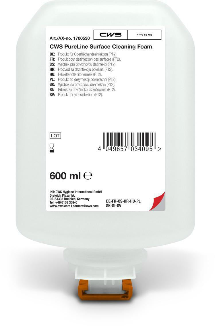 CWS PureLine Surface Cleaning Foam 600 ml – 8 Flaschen à 600 ml